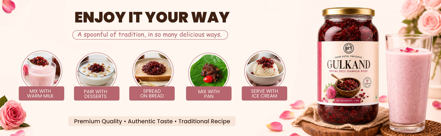 Organic Damask Rose Gulkand (Mishri)