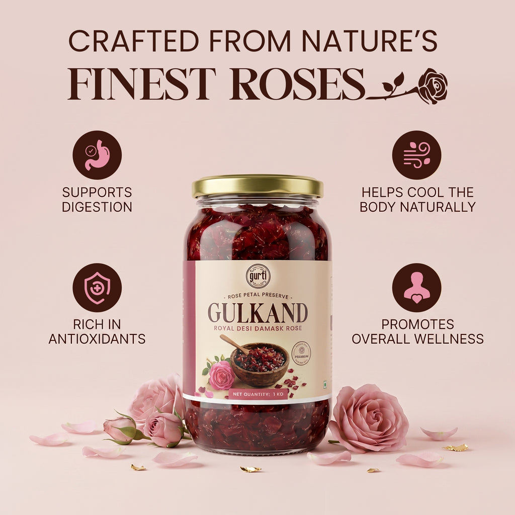 Organic Damask Rose Gulkand (Mishri)
